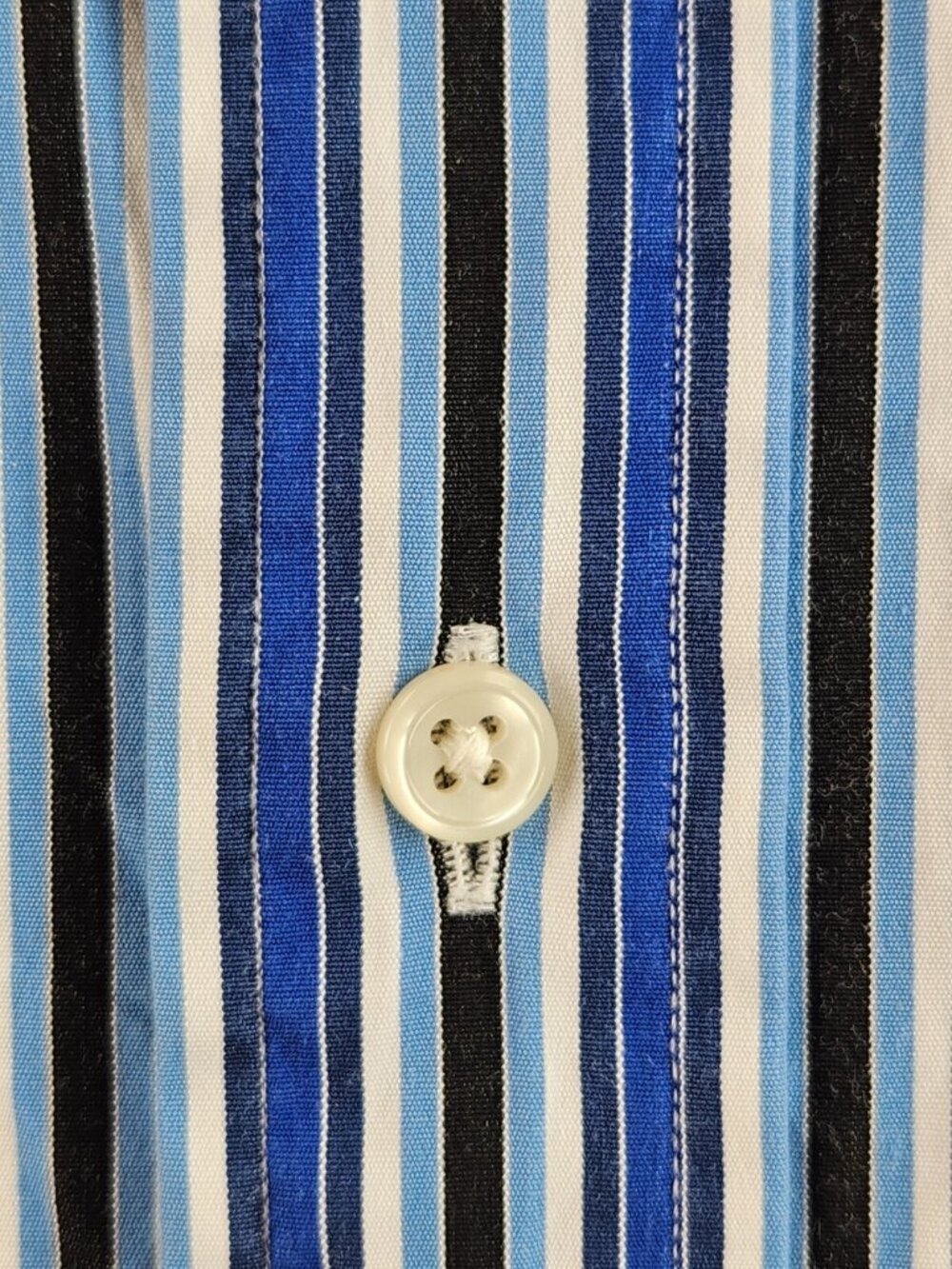 Polo Ralph Lauren Striped Blue Button Up Shirt Curham Custom Fit 16.5 36/37 Men - Picture 5 of 16